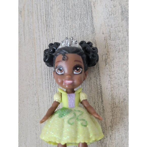 Disney Tiana toddler Princess Frog glitter mini doll Pixar toy figure - Picture 2 of 4